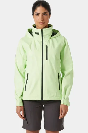 Helly Hansen Dam Crew Seglarjacka Med Huva 2.0 Grön L