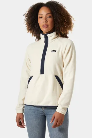 Helly Hansen Dam Rig Fleecejackajacka Med 1/2 Dragkedja Vit L
