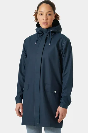 Helly Hansen Dam Moss Vattentät Regnjacka Marinblå M