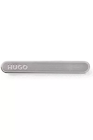 HUGO BOSS Man Manschettknappar - Oval stainless-steel tie clip with engraved logo