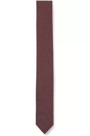 HUGO BOSS Man Slipsar - Micro-dot tie in silk jacquard