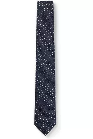 HUGO BOSS Man Slipsar - Silk-jacquard tie with all-over dot motif