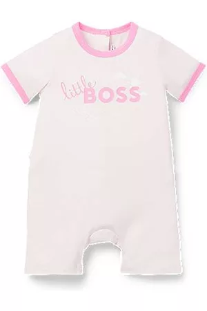 HUGO BOSS Flicka Jumpsuits - Baby playsuit in cotton with printed logo and artwork