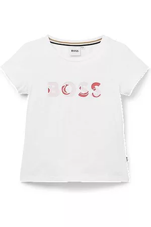 HUGO BOSS Kids' T-shirt in stretch cotton with logo print