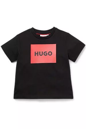 HUGO BOSS Pojke T-shirts - Kids' T-shirt in cotton jersey with red logo print