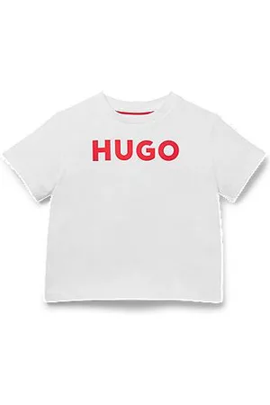 HUGO BOSS Pojke T-shirts - Kids' T-shirt in cotton jersey with contrast logo