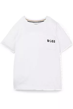 HUGO BOSS Pojke T-shirts - Kids' slim-fit T-shirt in cotton with logo print