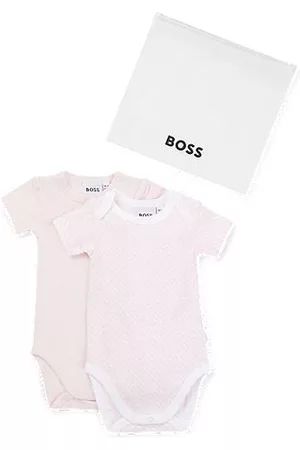HUGO BOSS Baby Bodys - Two-pack of baby bodysuits in stretch cotton