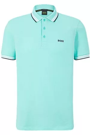 HUGO BOSS Man Pikétröjor - Organic-cotton polo shirt with logo