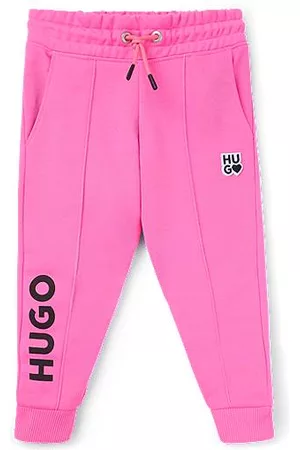HUGO BOSS Flicka Träningsbyxor - Kids' fleece tracksuit bottoms with logo details