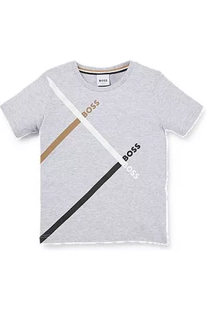 HUGO BOSS Pojke T-shirts - Kids' slim-fit T-shirt in cotton with signature stripes