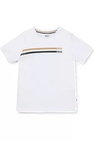 HUGO BOSS Pojke T-shirts - Kids' slim-fit T-shirt in cotton with signature artwork
