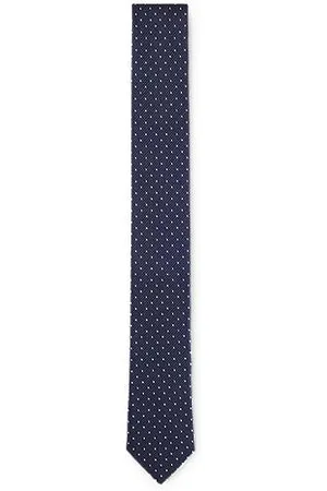 HUGO BOSS Man Slipsar - Dot-pattern tie in silk jacquard