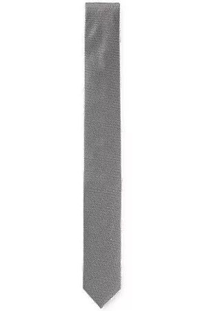 HUGO BOSS Man Slipsar - Micro-pattern tie in silk jacquard