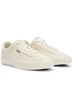HUGO BOSS Man Sneakers - Suede cupsole trainers with logo details