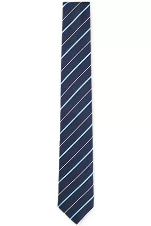 HUGO BOSS Man Slipsar - Silk-blend tie with all-over diagonal stripe