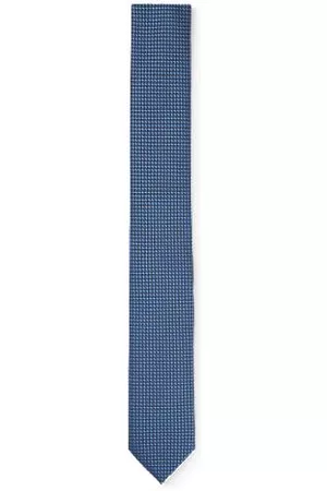 HUGO BOSS Man Slipsar - Silk-blend tie with jacquard pattern
