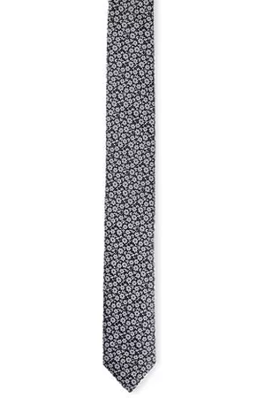 HUGO BOSS Man Slipsar - Pure-silk tie with floral pattern