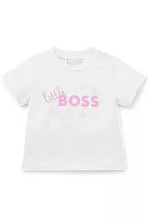 HUGO BOSS Baby T-shirts - Baby T-shirt in stretch cotton with logo print