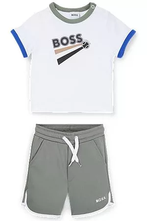 HUGO BOSS Pojke Shorts - Kids' set of cotton-blend branded shorts and T-shirt