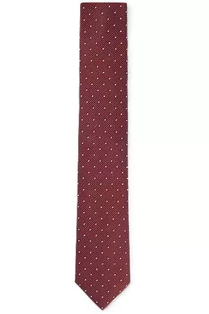 HUGO BOSS Man Slipsar - Dot-pattern tie in a silk blend