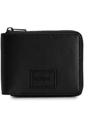 HUGO BOSS Man Plånböcker - Small ziparound wallet in leather with -metal logo