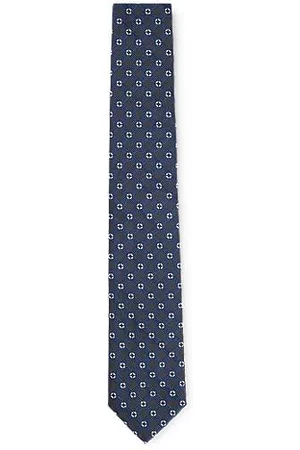 HUGO BOSS Man Slipsar - Silk tie with all-over jacquard pattern