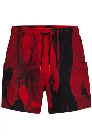 HUGO BOSS Man Badshorts - Quick-drying swim shorts with graphic print