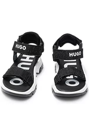 HUGO BOSS Flicka Sandaler - Kids' two-tone sandals with branded strap