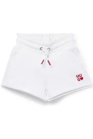 HUGO BOSS Flicka Shorts - Kids' shorts in French terry with logo details