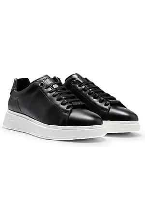 HUGO BOSS Man Sneakers - Leather trainers with rubber outsole