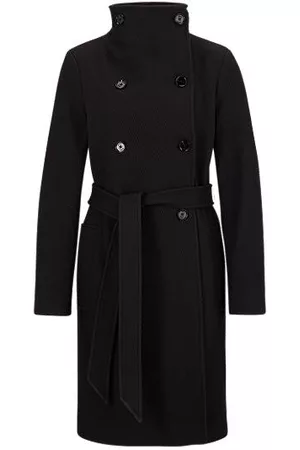 HUGO BOSS Kvinna Vinterkappor - Double-breasted coat in wool-blend twill