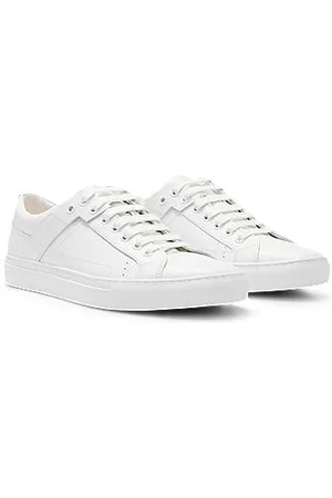 HUGO BOSS Man Sneakers - Lace-up trainers in leather with subtle branding