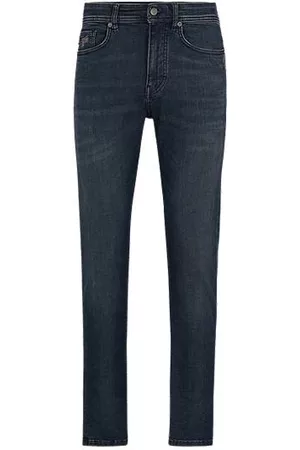HUGO BOSS Man Jeans - Tapered-fit jeans in grey-cast super-stretch denim