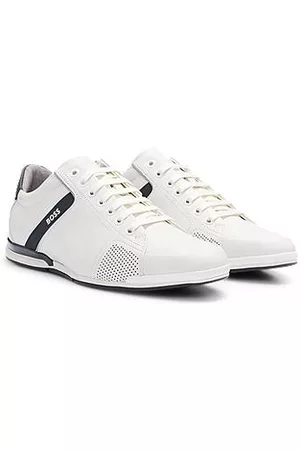 HUGO BOSS Man Fodrade skor - Leather trainers with odour-control lining