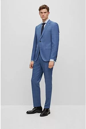 HUGO BOSS Man Kostymer - Regular-fit suit in a checked wool blend