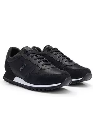 HUGO BOSS Man Sneakers - Running-style trainers in mixed materials with logo details
