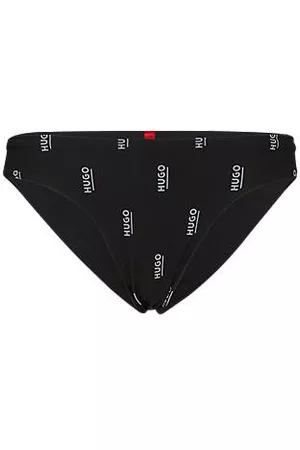 HUGO BOSS Kvinna Bikinis med logo - Logo-print bikini bottoms in quick-dry material
