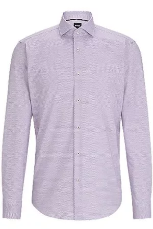 HUGO BOSS Man Casual skjortor - Regular-fit shirt in structured stretch cotton