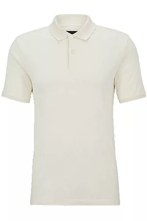 HUGO BOSS Man Pikétröjor - Regular-fit polo shirt in structured cotton