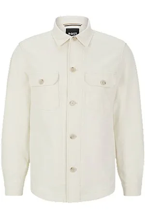 Relaxed-fit overshirt in stretch jersey