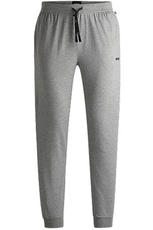 HUGO BOSS Stretch-cotton tracksuit bottoms with embroidered logo