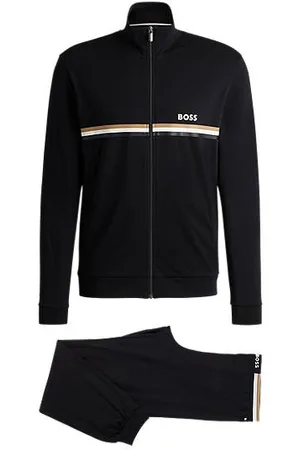 HUGO BOSS Stretch-cotton regular-fit tracksuit with signature details