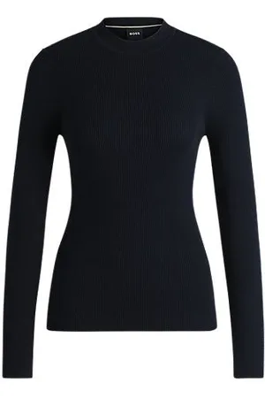 HUGO BOSS Knitted sweater with ribbed structure