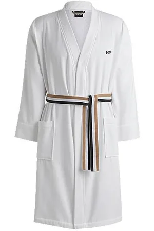 HUGO BOSS Cotton-terry dressing gown with quick-dry inner