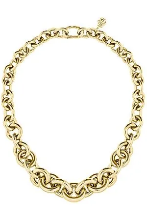 HUGO BOSS Gold-tone necklace with circle and oval links