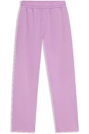 HUGO BOSS Loose-fit tracksuit bottoms in cotton terry