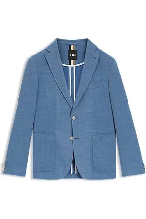 HUGO BOSS Slim-fit blazer in micro-patterned comfort-stretch cloth