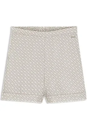 HUGO BOSS Monogram-print pyjama shorts with contrast piping