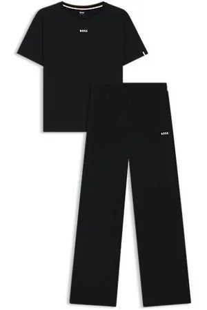 HUGO BOSS Stretch-cotton pyjamas with logo details